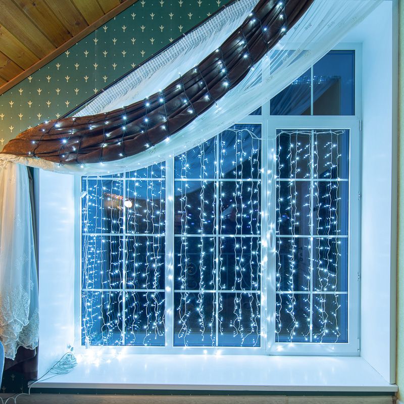 Гирлянда Твинкл Лайт 6 м, темно-зеленый ПВХ, 40 LED, цвет белый - Фото 3