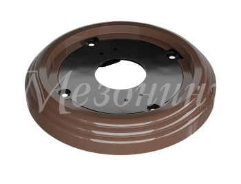 Рамка одноместная пластиковая, D 92x14 мм, цвет - какао, серия УСАДЬБА, ТМ МЕЗОНИНЪ