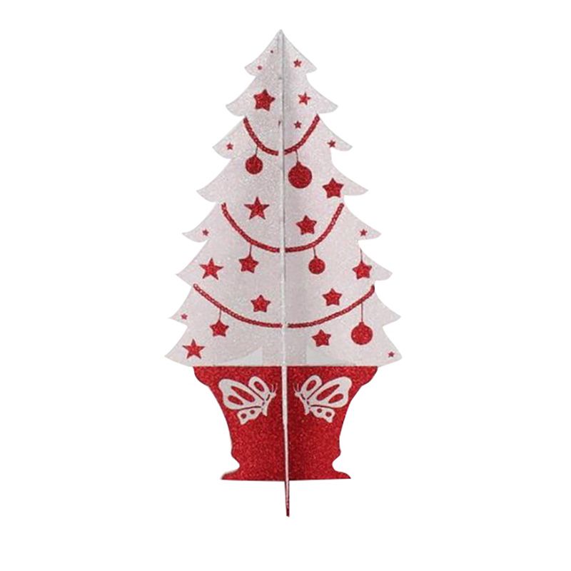 Фигура Елочка складная 3D, 56*30 см, цвет красный/белый 502-392