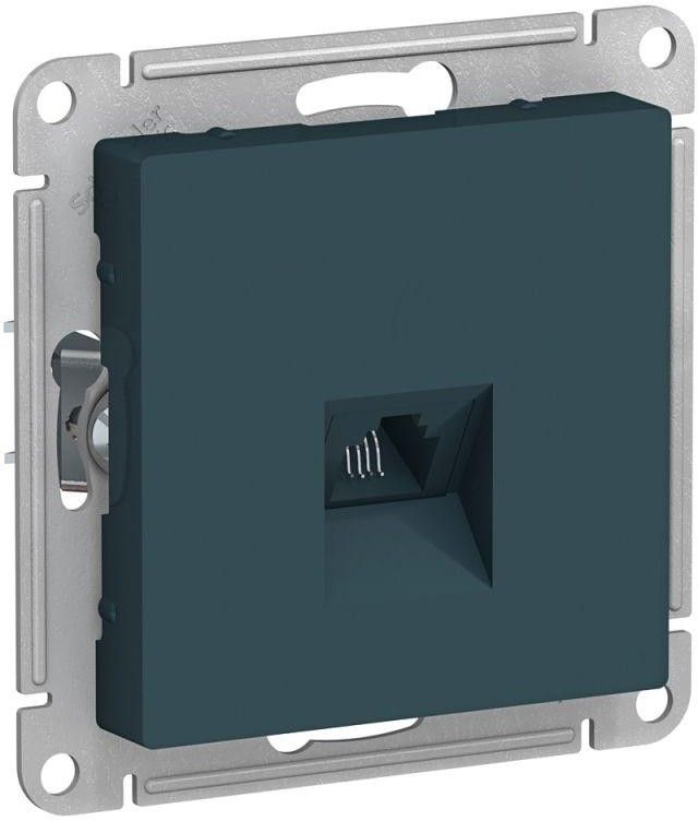 Розетка телефонная 1-м СП AtlasDesign RJ11 механизм изумруд SE ATN000881