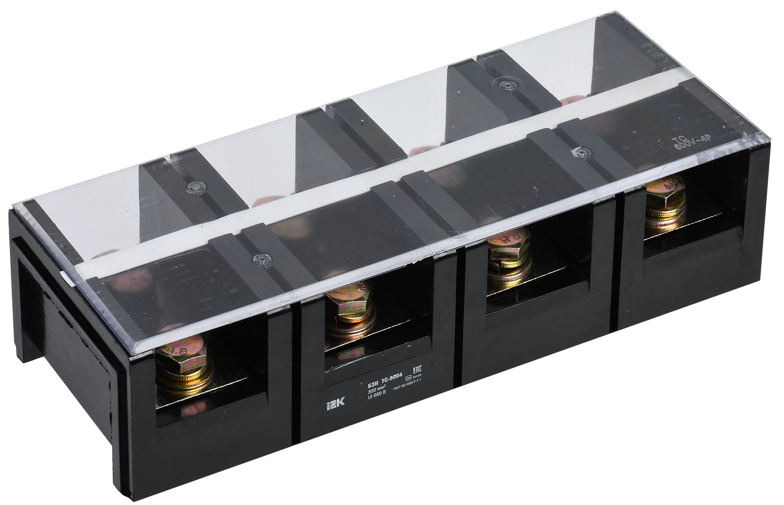 Блок зажимов наборный БЗН TC-6004 300мм2 600A 4 пары IEK