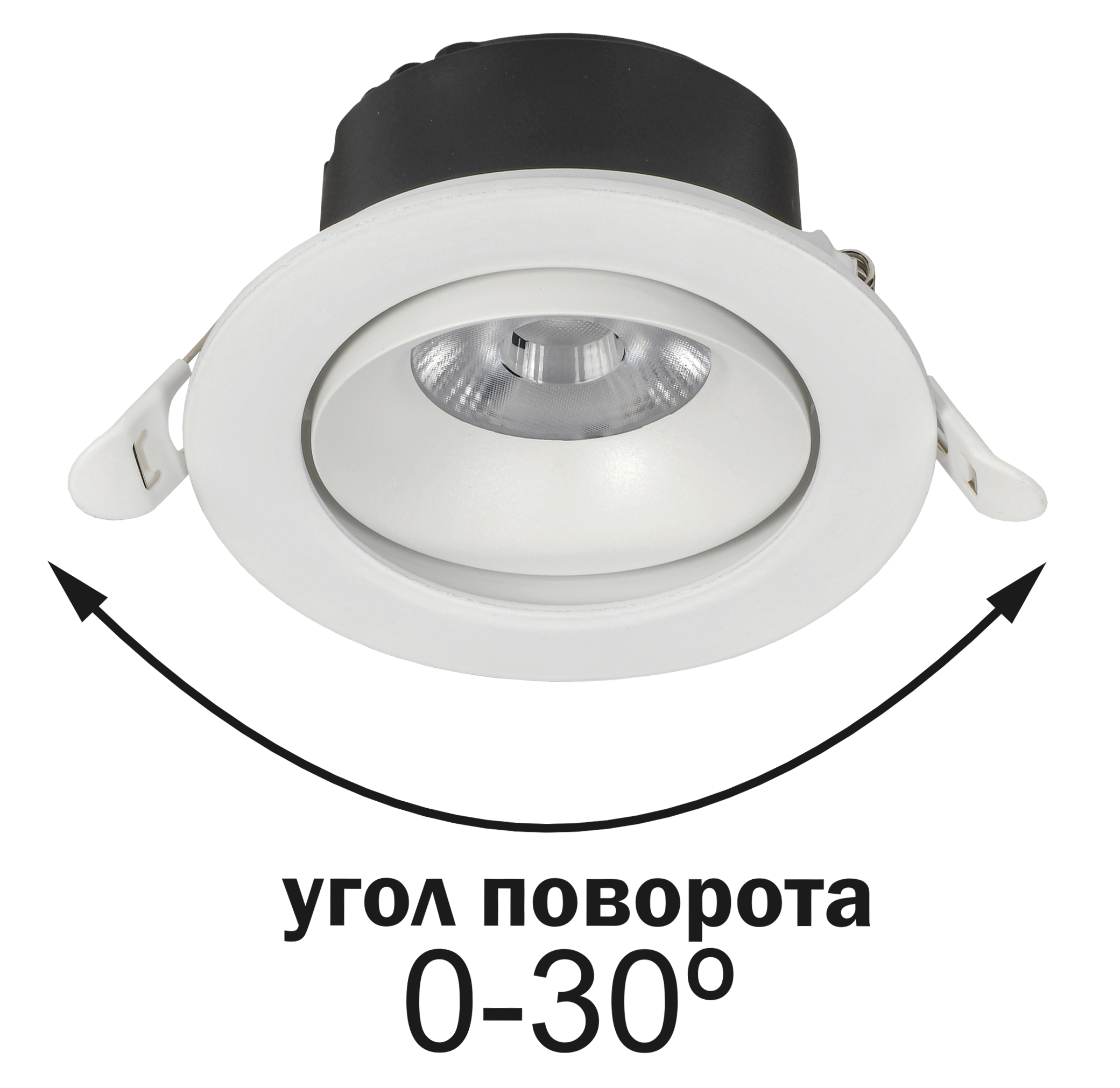 LIGHTING PRO Светильник светодиодный поворотный ДВО 1812 7Вт 4000К IP20 круг белый IEK - Фото 6