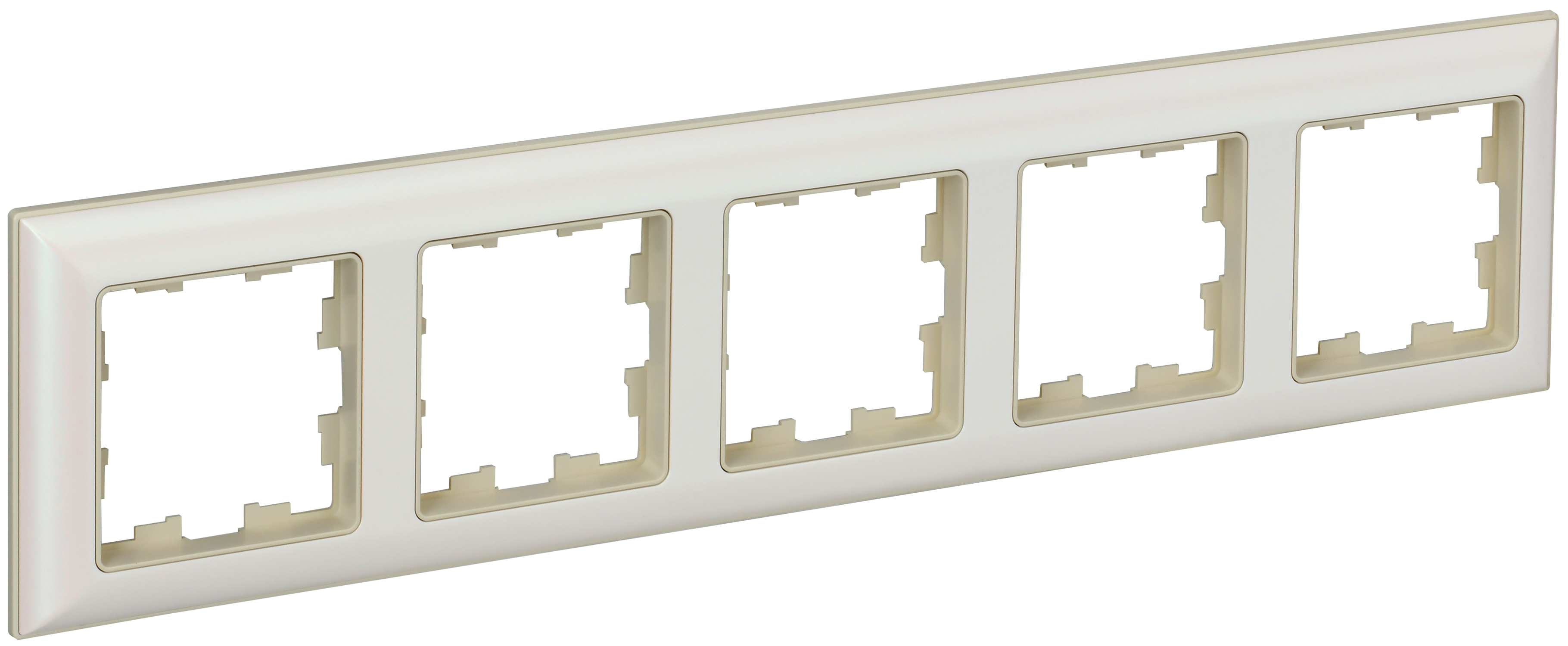 BRITE Рамка 5-местная РУ-5-Бр бежевый/жемчужный IEK