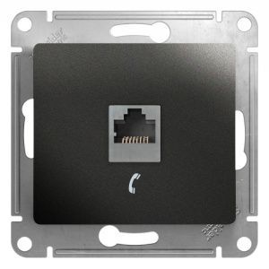 Розетка телефонная 1-м Glossa RJ11 механизм антрацит SE GSL000781T 400326