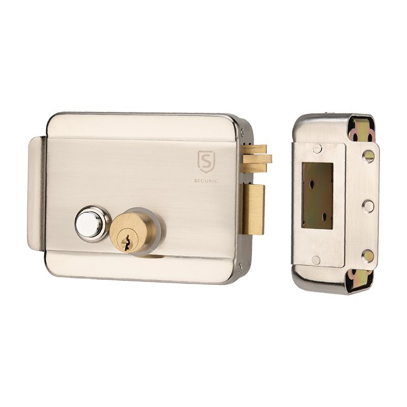 Замок электромеханический накладной универсальный  SC-20, с возможностью блокировки кнопки открывания 45-0909