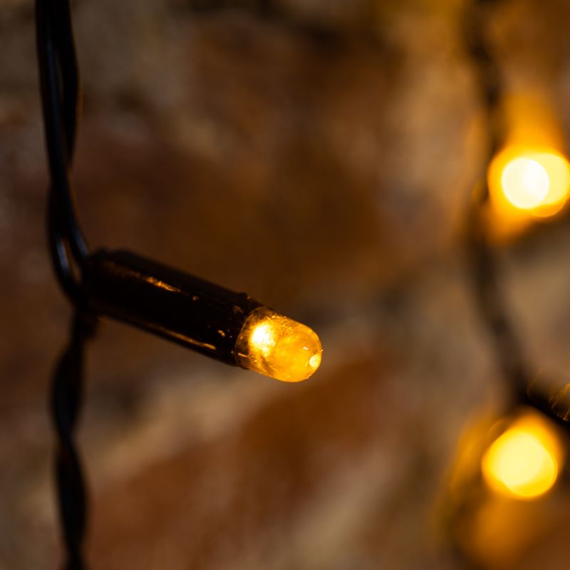 Гирлянда светодиодная Занавес 2х1,5м 360 LED ЖЕЛТЫЙ черный ПВХ IP65 постоянное свечение 230В блок в комплекте NEON-NIGHT - Фото 2
