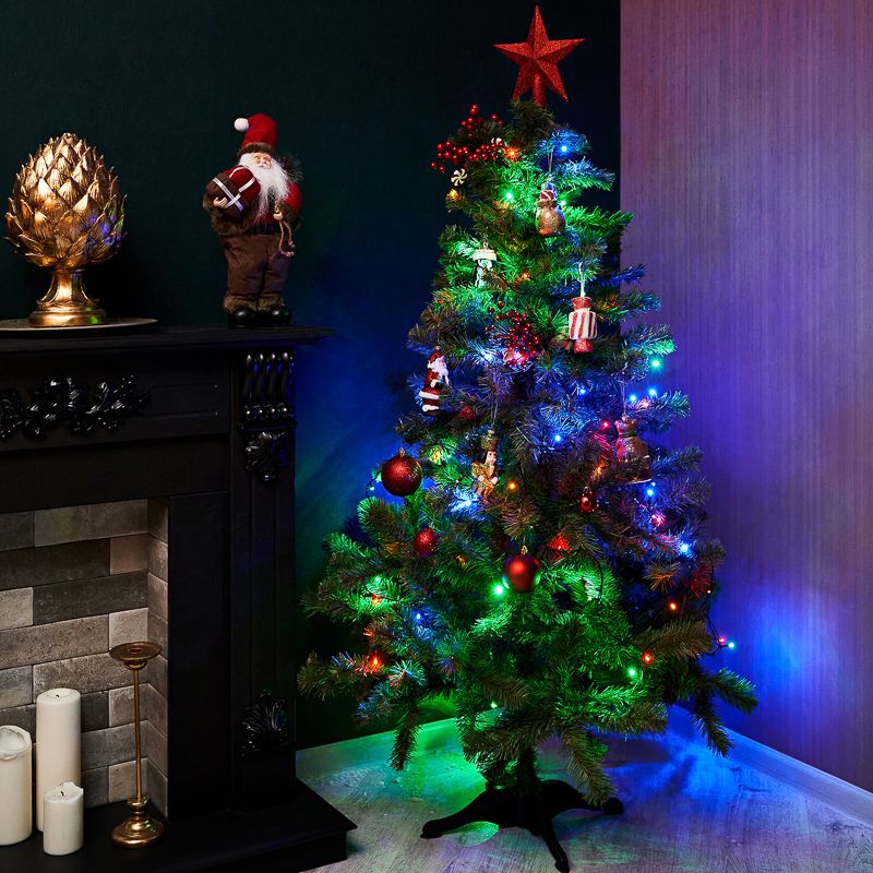 Гирлянда Твинкл Лайт 10 м, темно-зеленый ПВХ, 80 LED, цвет мультиколор - Фото 2