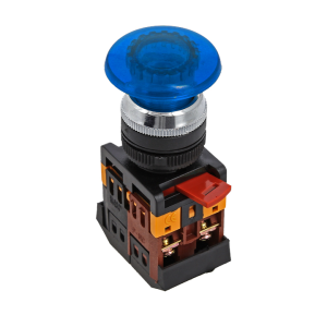 Кнопка AELA-22 синяя с подсветкой NO+NC 24В EKF pbn-aela-1b-24