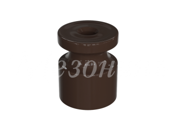 Изолятор пластиковый для наружного монтажа витой электропроводки, D20х24мм, цвет - коричневый, серия
