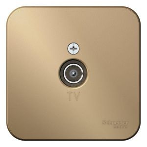 Розетка телевизионная TV ОП Blanca 16А 250В коннектор с изолир. пластиной титан SE BLNTA000014 1210608