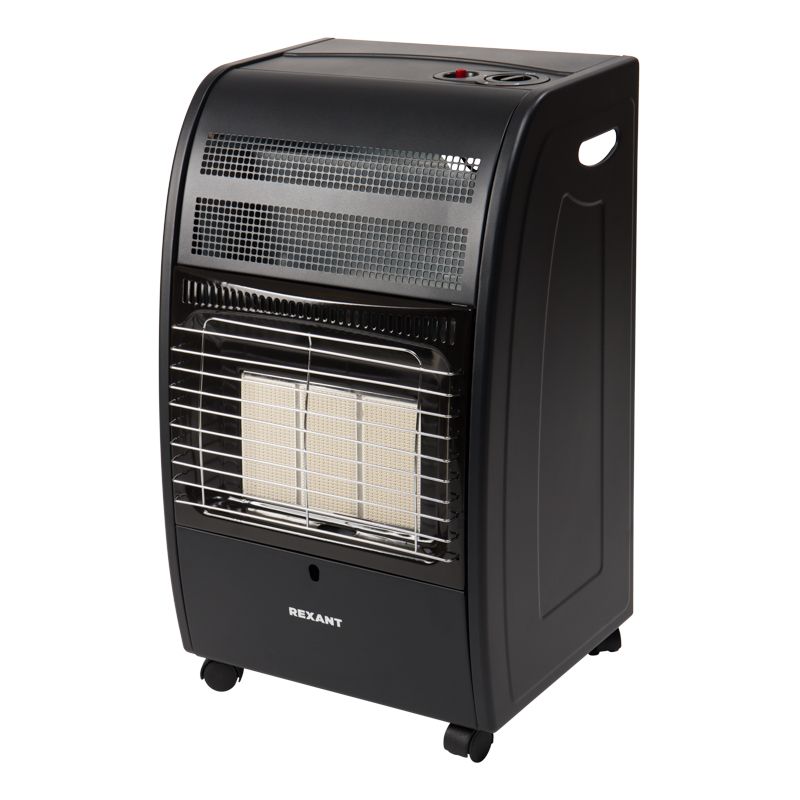 Обогреватель инфракрасный газовый для дома, 4,2кВт, для баллона 27л, черный REXANT 60-0022