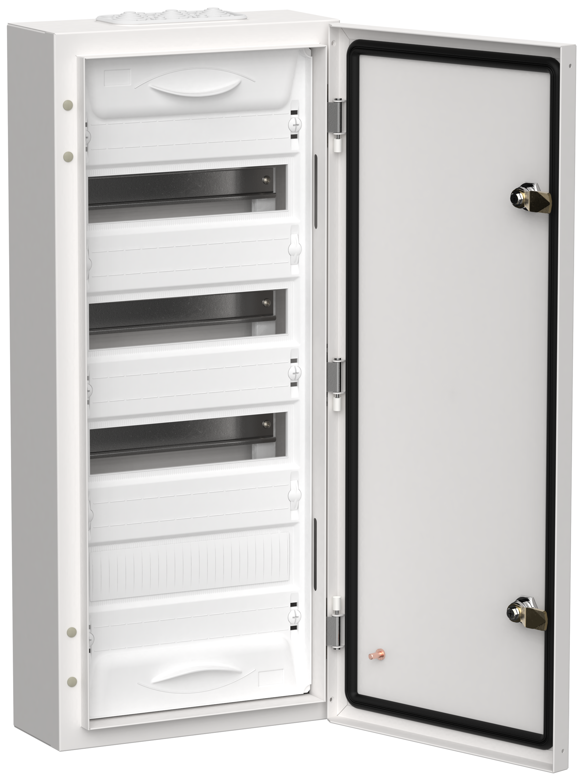 TITAN 5 Корпус металлический ЩРн-48 (1х48) 710х310х140мм IP54 белый (одна дверь) IEK