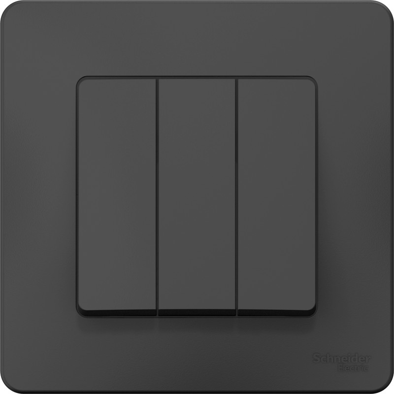 Выключатель 3-кл. СП Blanca 10А IP20 (сх. 1+1+1) 250В антрацит SE BLNVS100506 - Фото 3