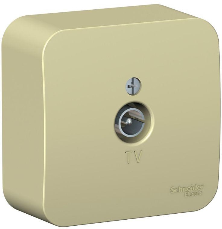 Розетка телевизионная TV ОП Blanca коннектор с изолир. пластиной беж. SE BLNTA000017