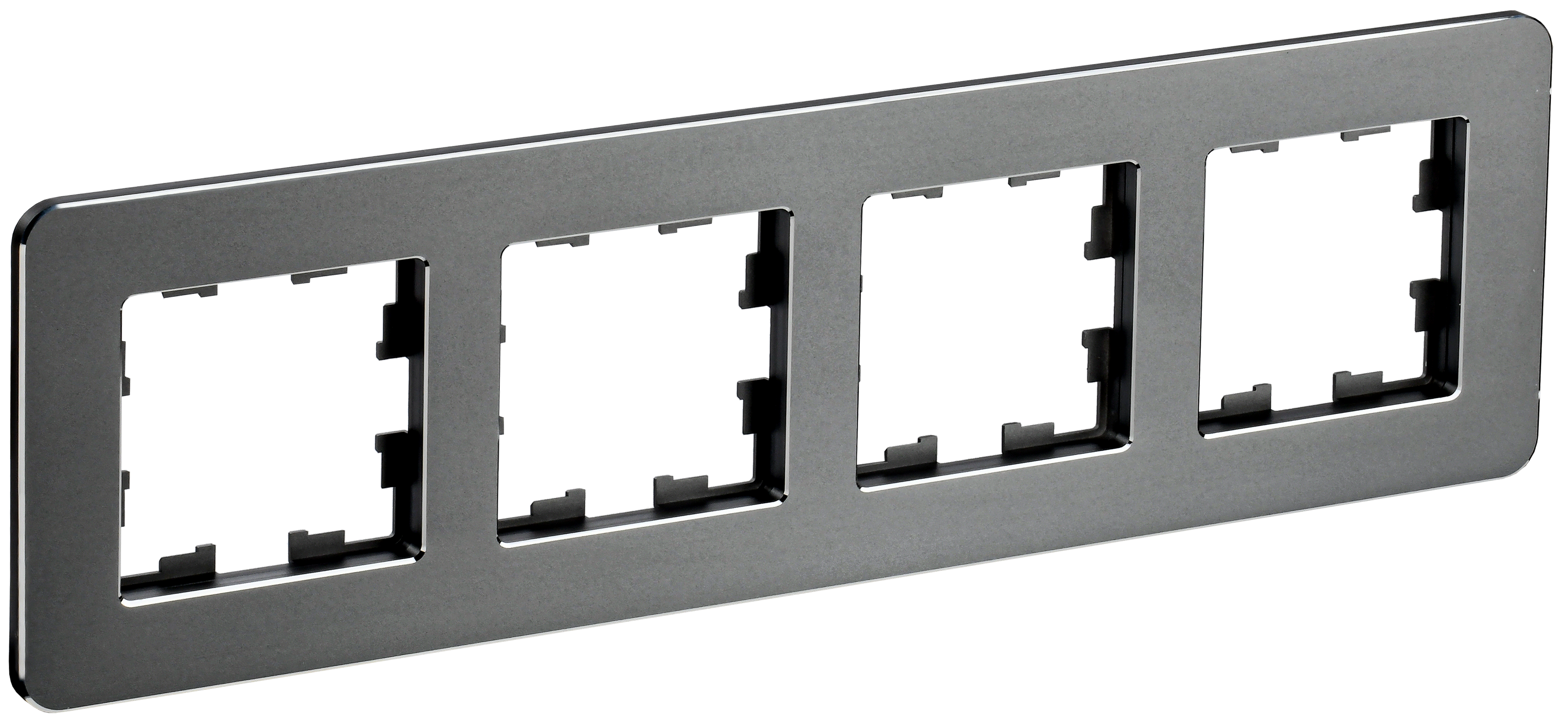 BRITE Рамка 4-местная РУ-4-1-Бр металл титан RE IEK