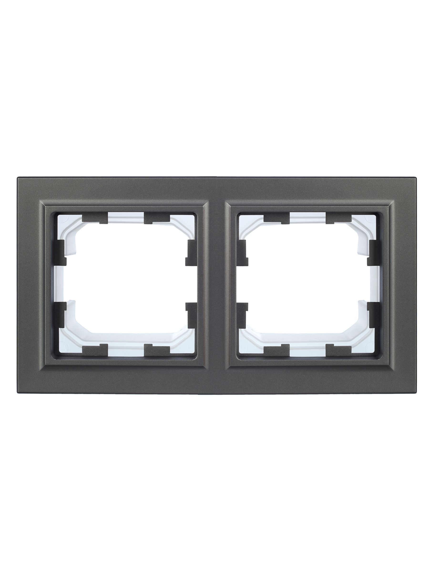 BRITE Рамка 2-местная IP44 РУ-2-БрС-44 сталь IEK - Фото 4