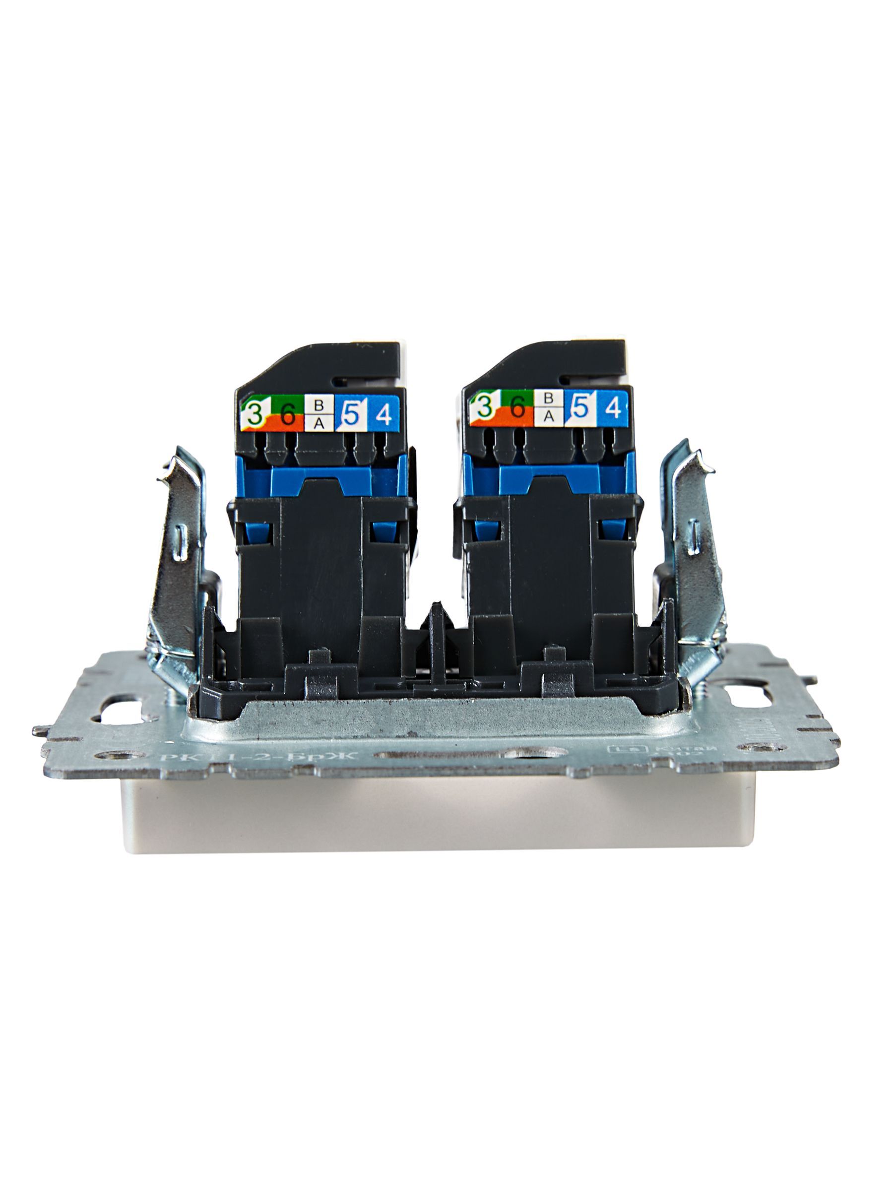 BRITE Розетка компьютерная двойная RJ45 кат.6 РК11-2-БрЖ жемчуг IEK - Фото 4