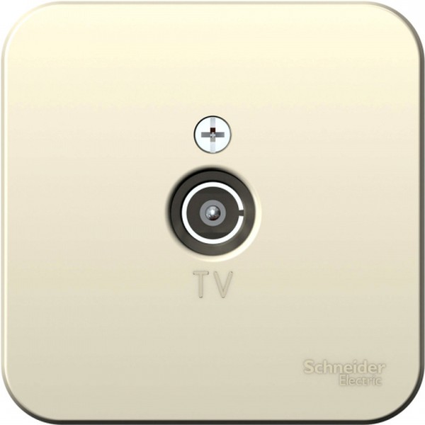 Розетка телевизионная TV ОП Blanca коннектор с изолир. пластиной молочн. SE BLNTA000012 - Фото 3