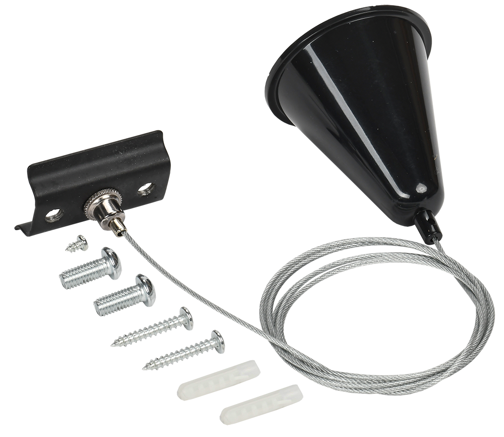 LIGHTING Комплект подвеса для шинопровода с тросом 1,5м черный IEK