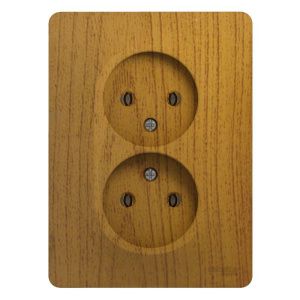 Розетка 2-м СП Glossa 16А IP20 без заземл. в сборе дерево дуб SE GSL000520 288550