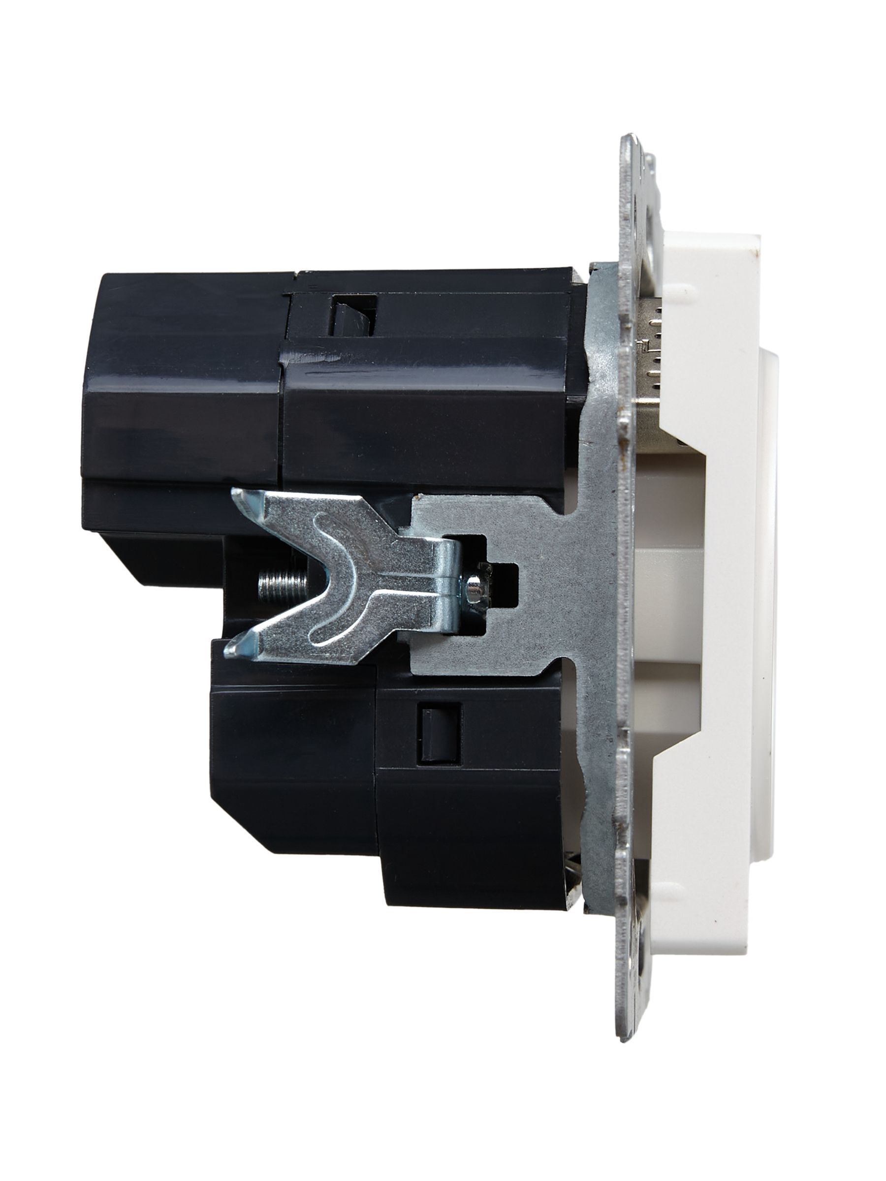 BRITE Розетка 1-местная с заземлением с защитными шторками 16А с USB A+C 18Вт РЮш11-1-БрЖ жемчуг IEK - Фото 4