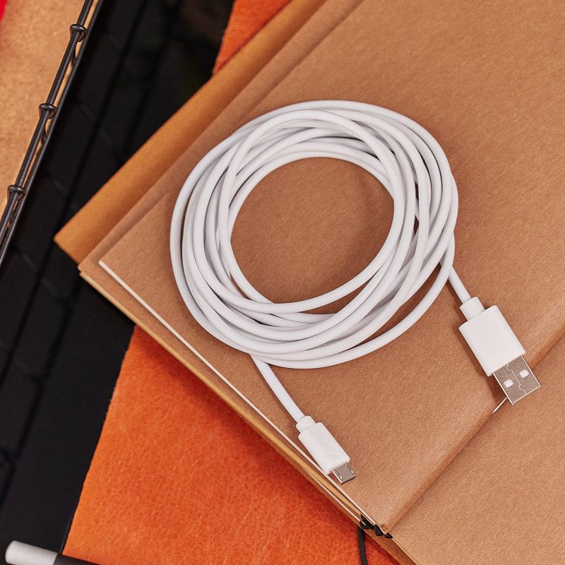 Кабель USB-A – micro USB, 1А, 3м, серый REXANT - Фото 2