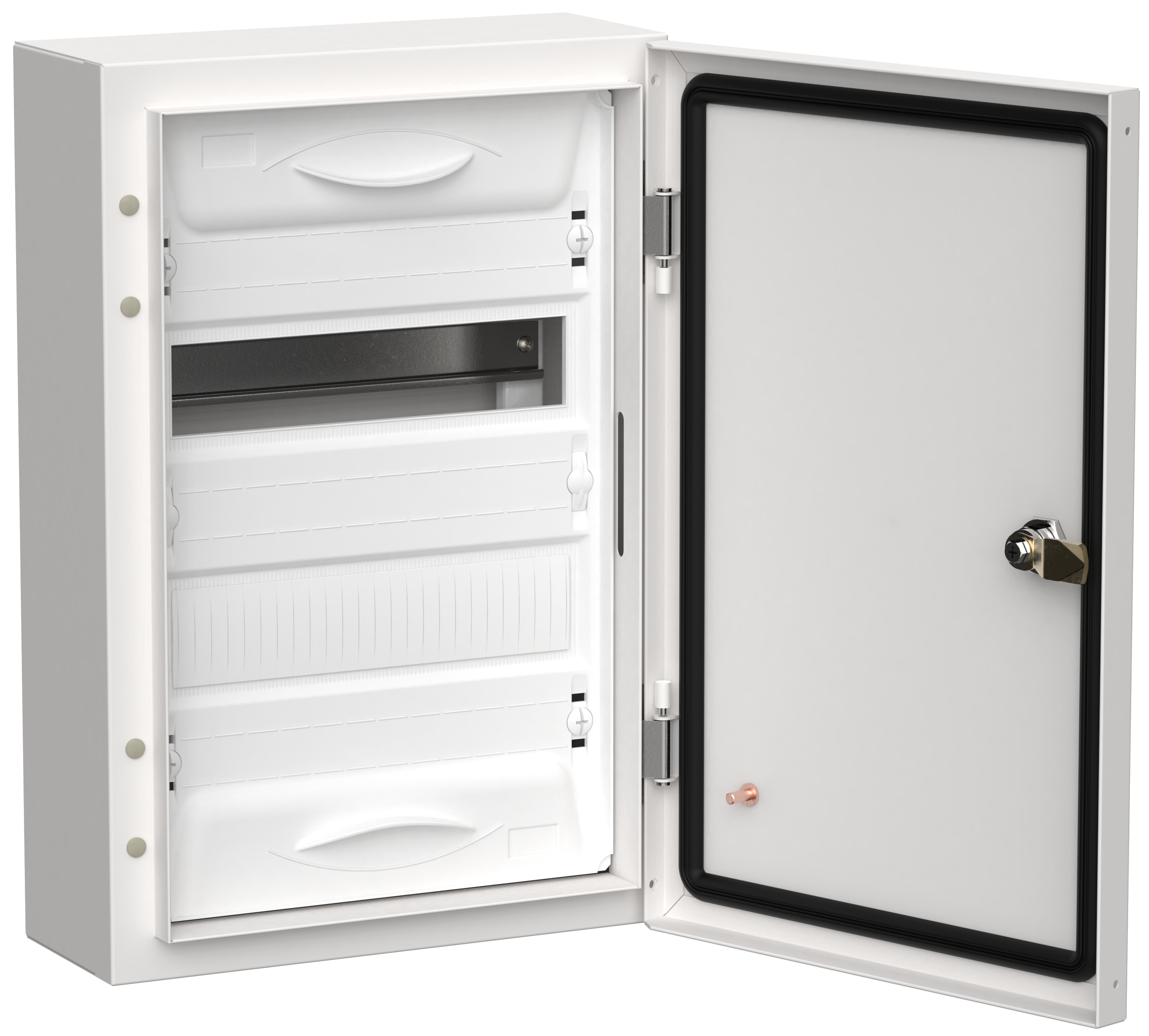 TITAN 5 Корпус металлический ЩРн-24 (1х24) 460х310х140мм IP54 белый (одна дверь) IEK TI5-50-N-024-54