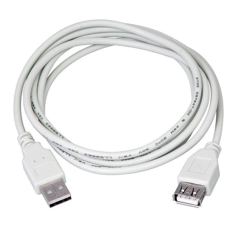 Кабель шт. USB-A – гн. USB-A, 2,4А, 5м, ПВХ, серый REXANT - Фото 2