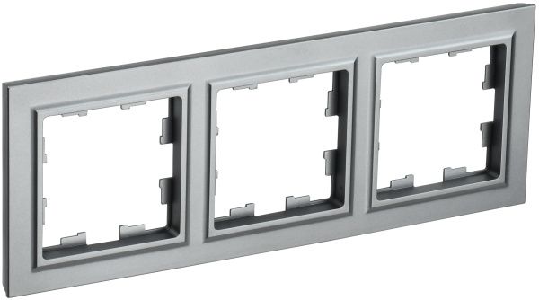 BRITE Рамка 3-местная РУ-3-БрС сталь IEK BR-M32-K46