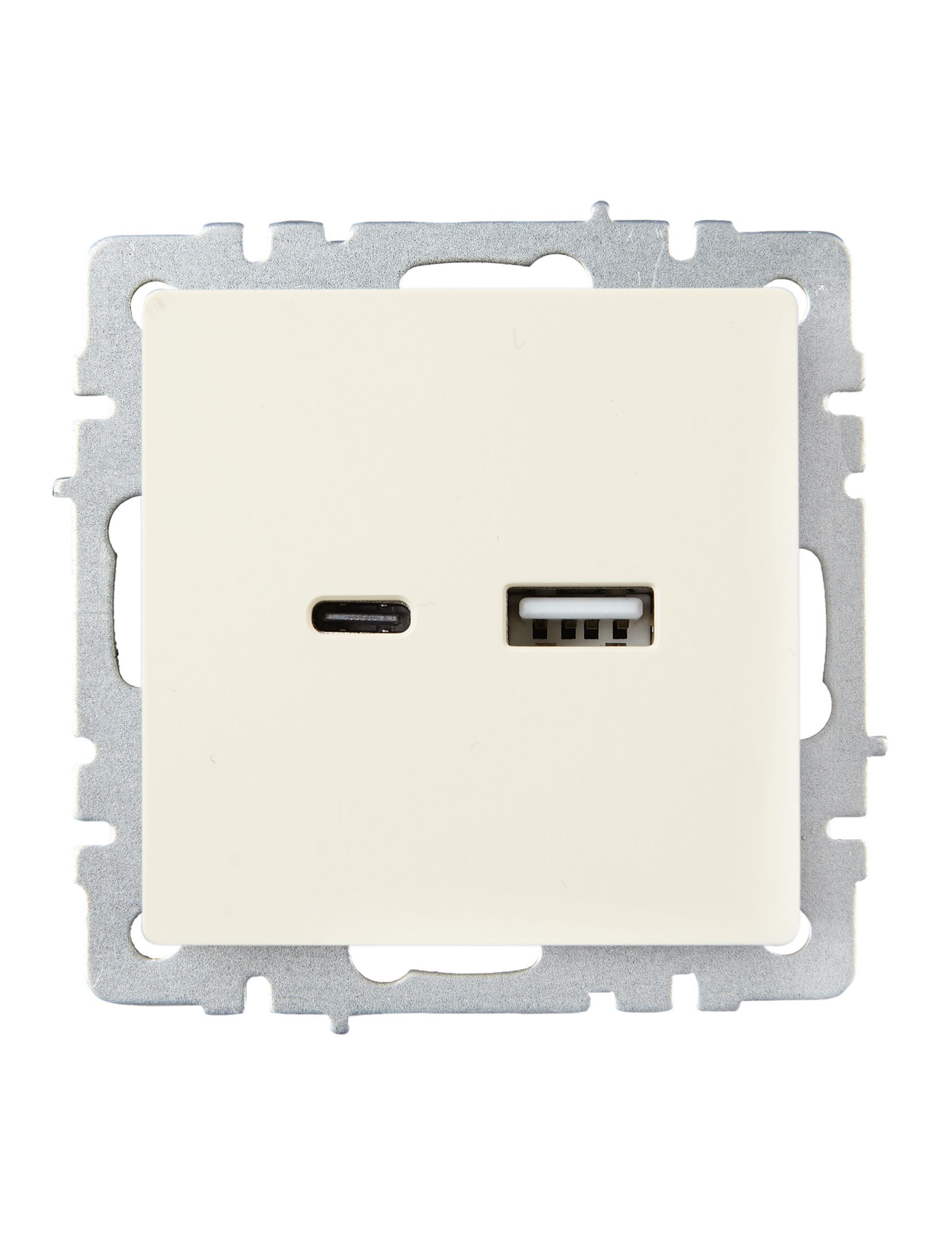 BRITE Розетка USB A+C 18Вт РЮ11-1-БрКр бежевый IEK - Фото 2