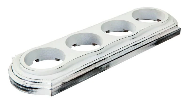 Рамка  четырехместная "Элегант" , цвет - белый прованс, ТМ "МезонинЪ" GE70704-37