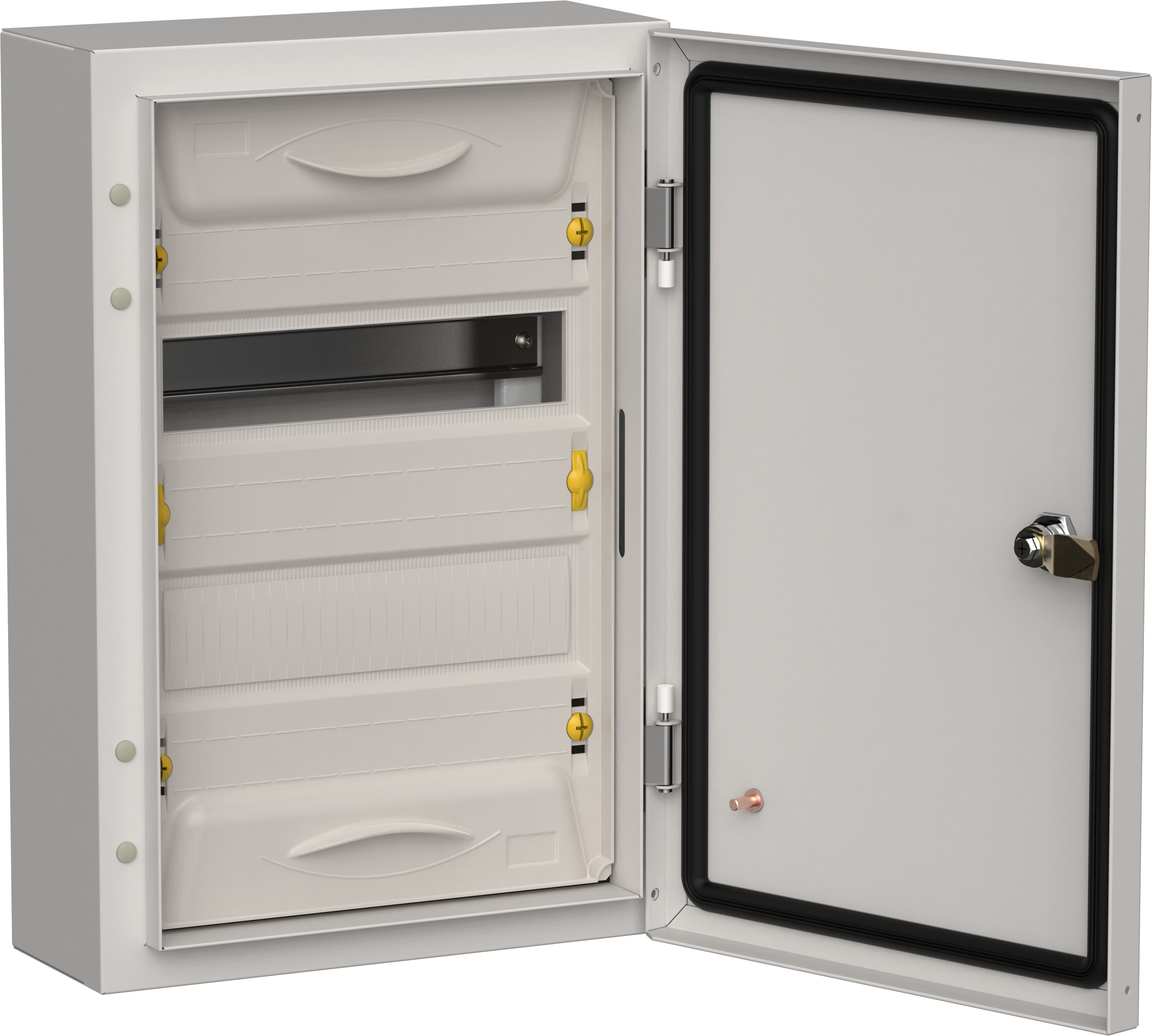 TITAN 5 Корпус металлический ЩРн-24 (1х24) 460х310х140мм IP54 серый (одна дверь) IEK TI5-50-N-024-54-7035