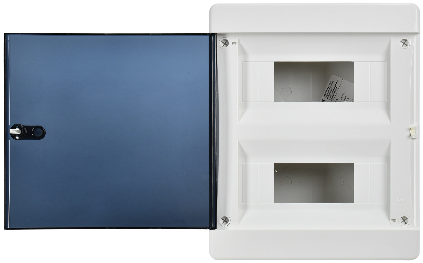 UNION Compact Корпус пластиковый ЩРН-П-18 IP41 черная прозрачная дверь IEK - Фото 5