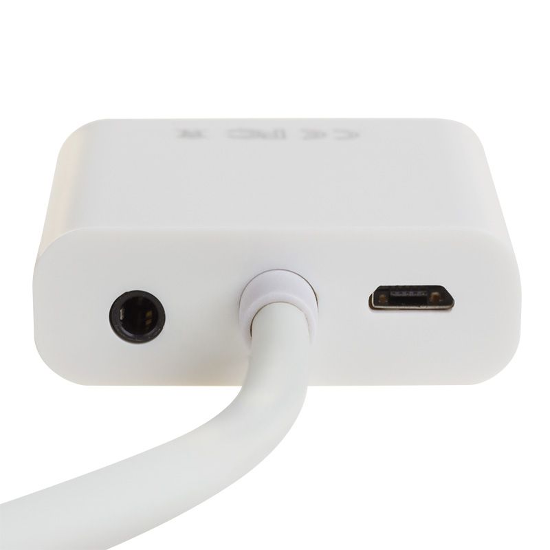 Переходник штекер HDMI - гнездо VGA, провод + шнур стерео 3,5мм с питанием REXANT - Фото 4