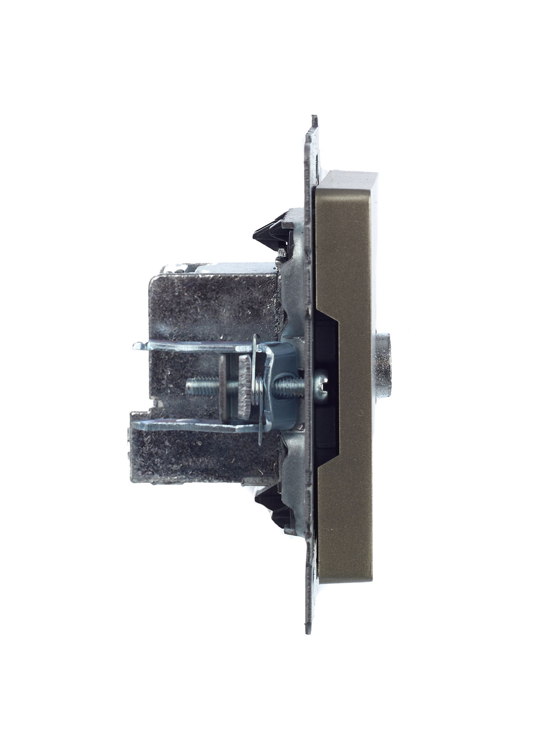 BRITE Розетка TV проходная РТВ10-0-БрШ шампань IEK - Фото 9