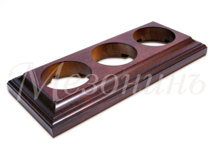 Рамка трехместная "Престиж" красное дерево, для наружного и внутреннего монтажа, ТМ "МезонинЪ" GE707 GE70708-27