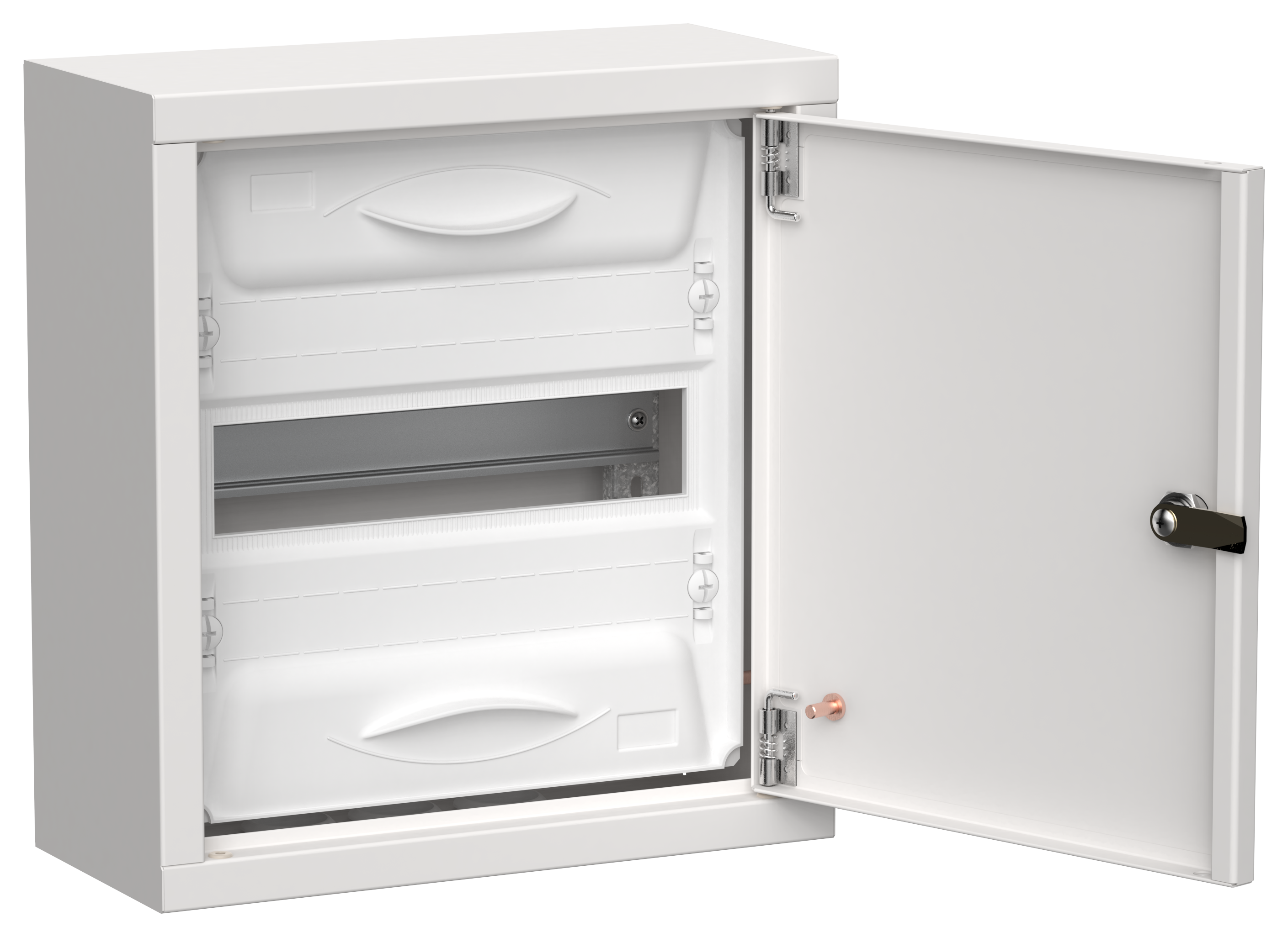 TITAN 5 Корпус металлический ЩРн-12 (1х12) 335х310х140мм IP31 белый (одна дверь) IEK TI5-50-N-012-31