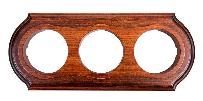 Рамка  трехместная "Элегант" , цвет - темный дуб, ТМ "МезонинЪ" GE70723-26 - Фото 2