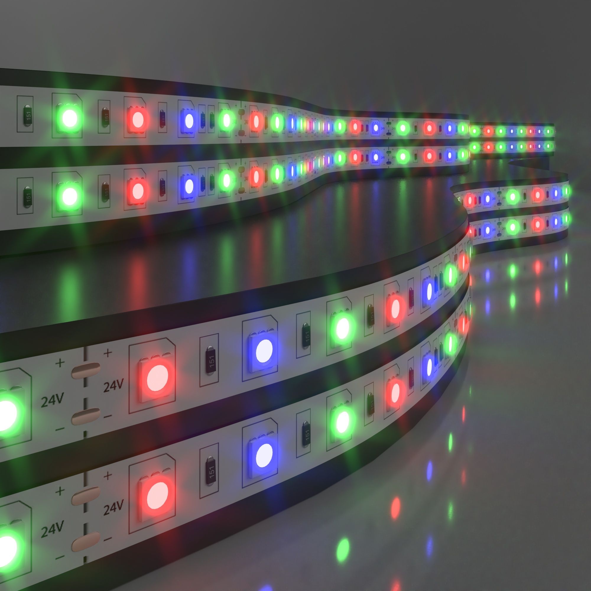 Лента светодиодная 24V 14,4W 60Led 5050 IP20 RGB, 5м Elektrostandard