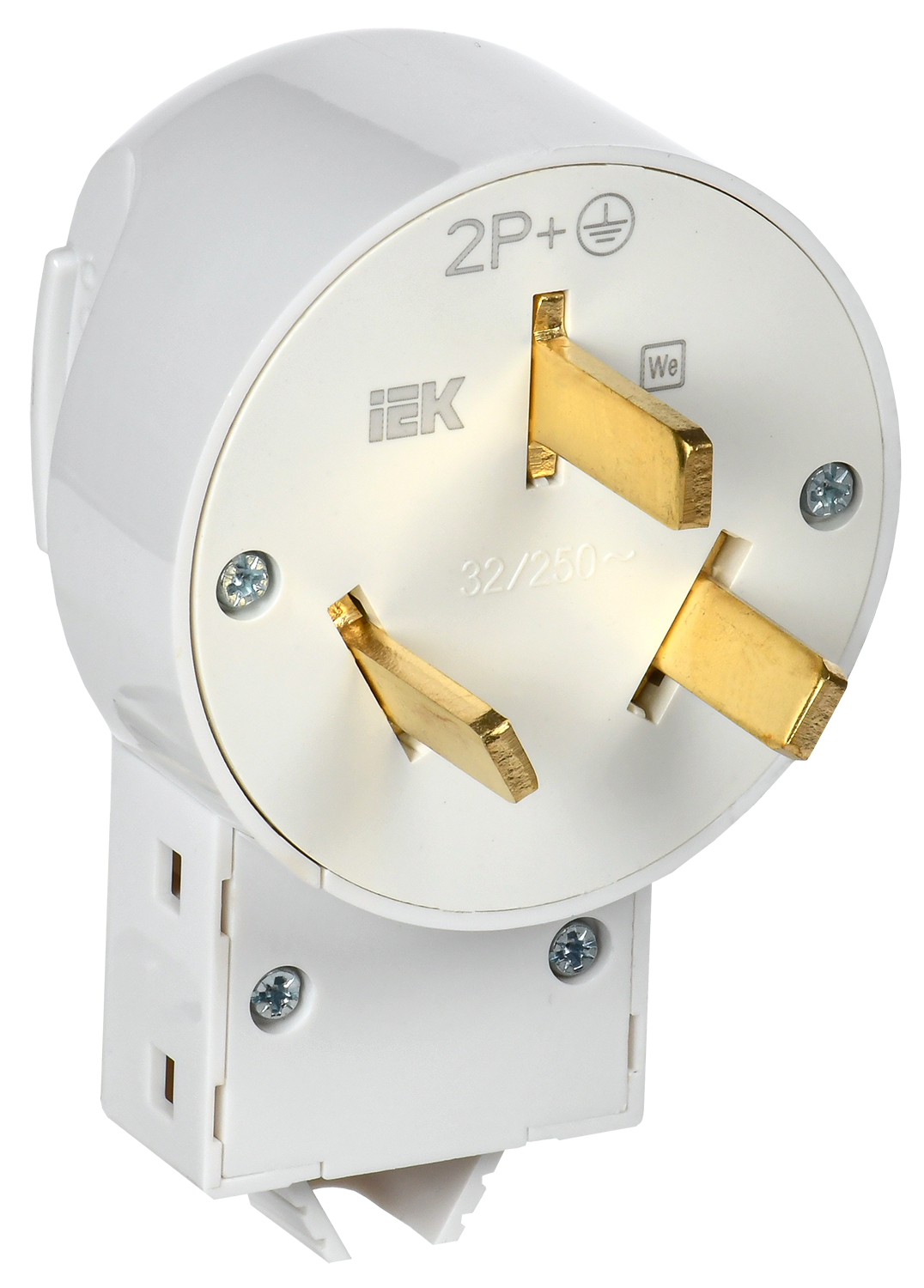 Вилка разборная для плиты с заземлением 32А белая Впл10-К IEK EVP10-032-K01