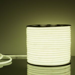 Гибкий неон светодиодный 220V 9,6W 144Led 2835 IP67 круглый холодный белый, 50 м Elektrostandard a043547