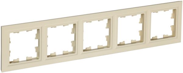 BRITE Рамка 5-местная РУ-5-БрКр бежевый IEK BR-M52-K10