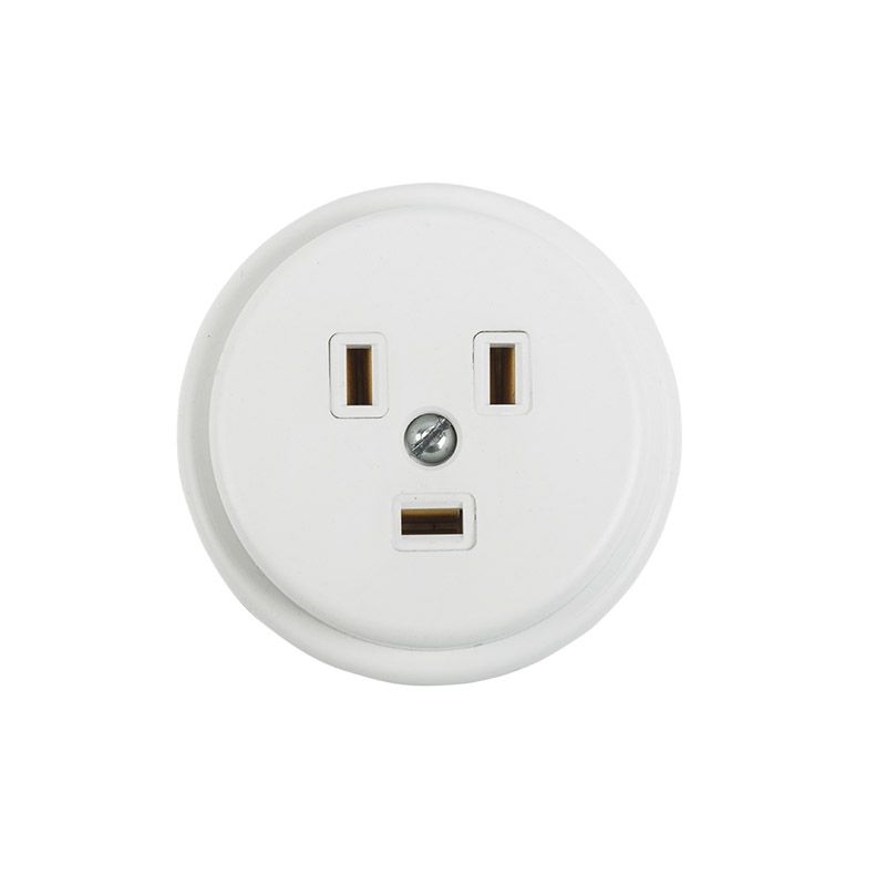 Розетка РШ для электрической плиты 40А, 250В 2Р+РЕ (ОУ) белая REXANT 11-8520