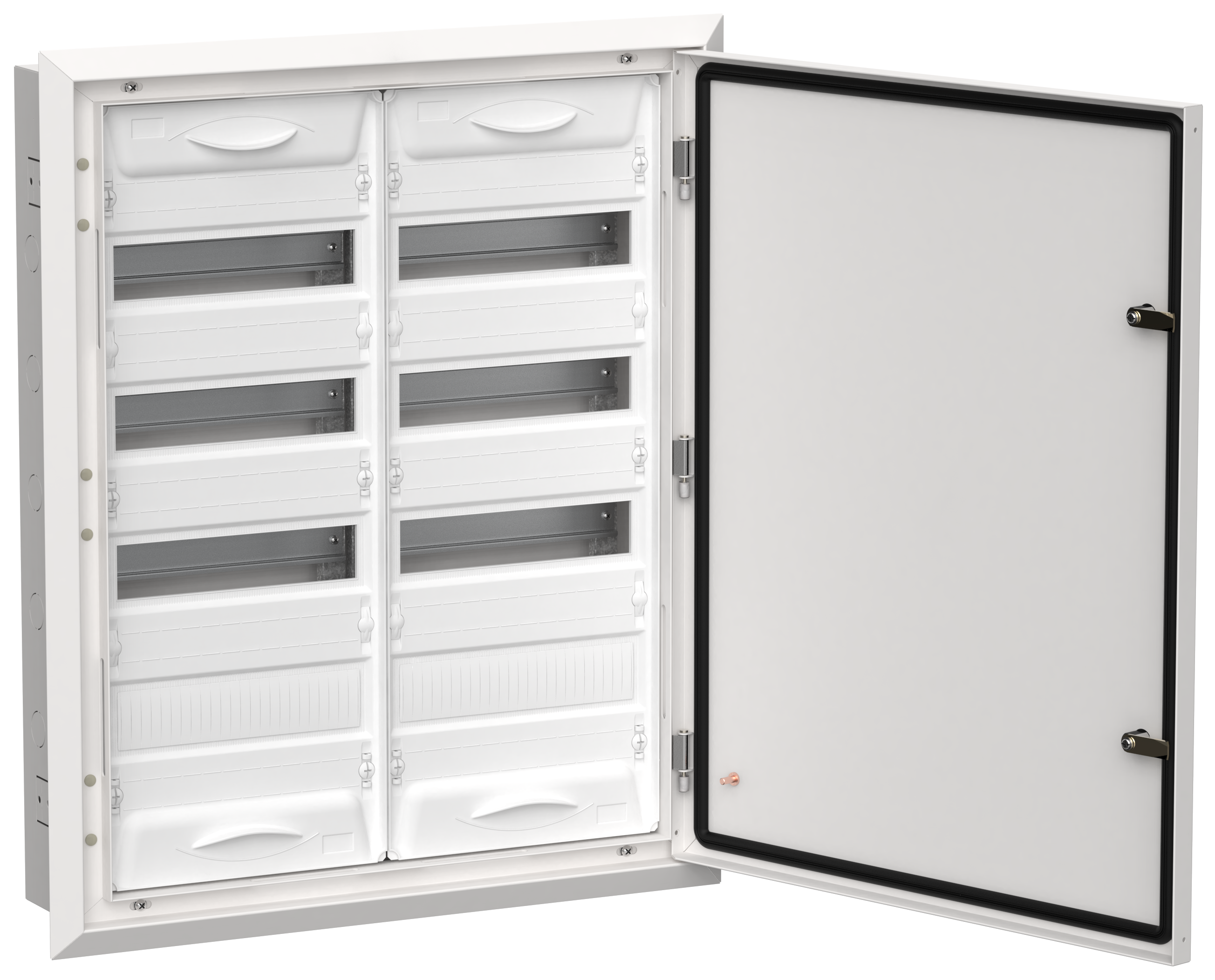 TITAN 5 Корпус металлический ЩРв-96 (2х48) 755х625х130мм IP31 белый (одна дверь) IEK