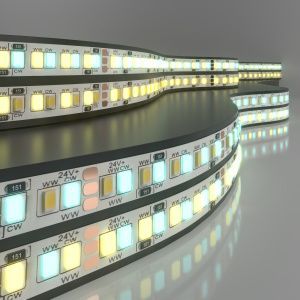 Лента светодиодная 24V 16W 240Led 2835+2835 IP20 MIX теплый белый/холодный белый, 5м Elektrostandard a053677