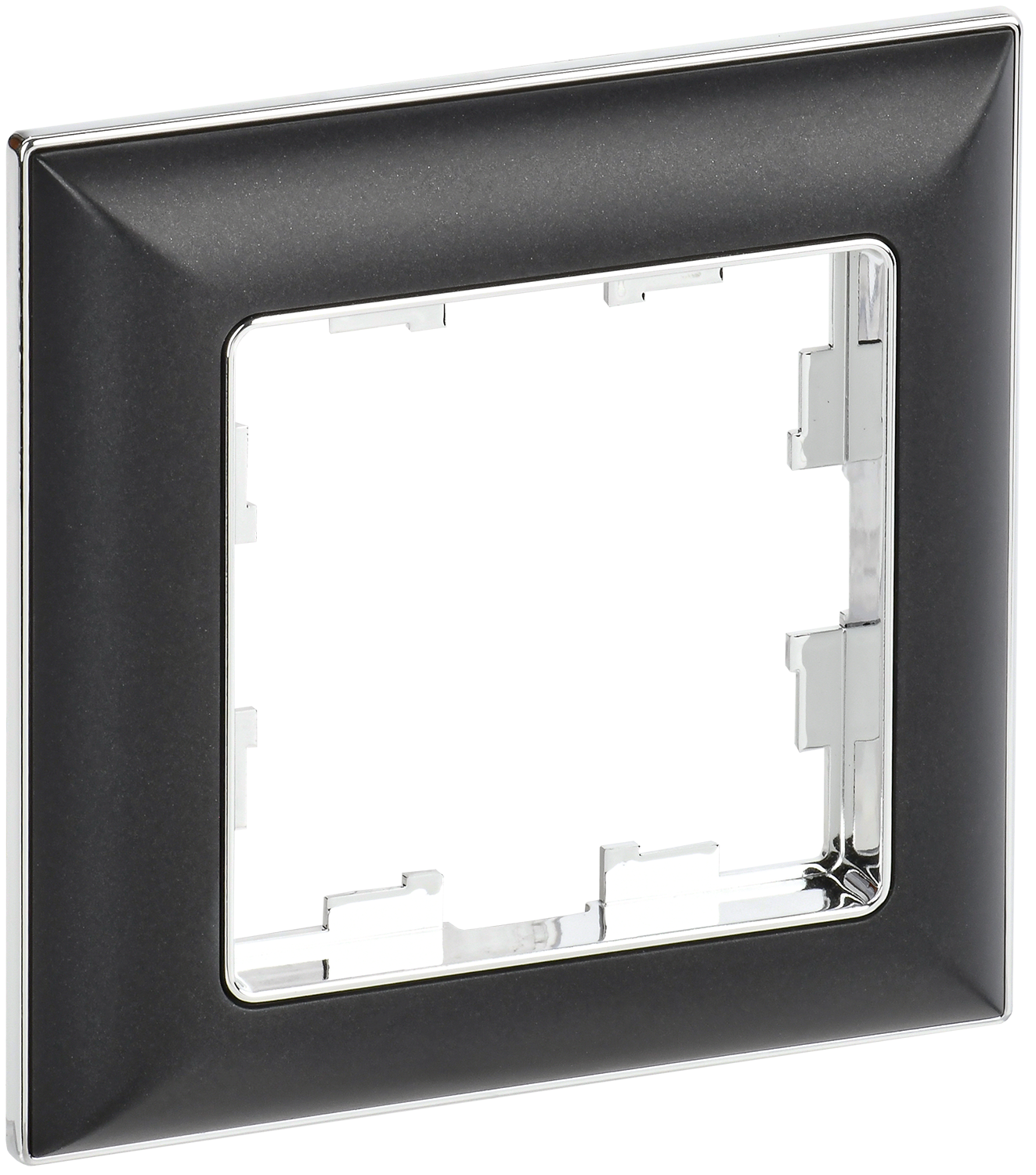 BRITE Рамка 1-местная РУ-1-Бр хром/черный IEK