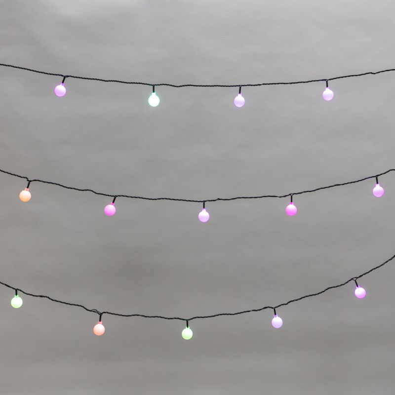 Гирлянда Шарики Ø25 мм, 5 м, темно-зеленый ПВХ, 25 диодов, цвет RGB 303-550