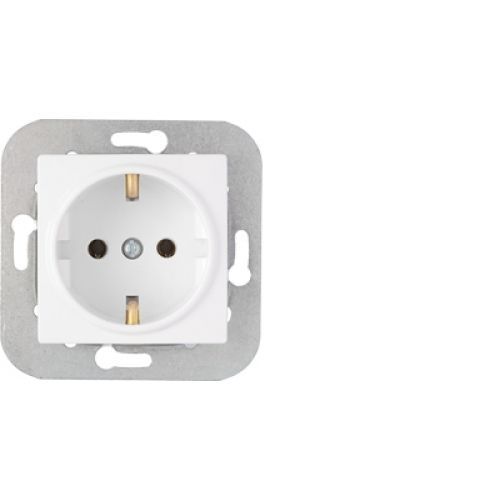 Розетка штепсельная с заземляющим контактом с безвинтовыми контактными зажимами для скрытой установк