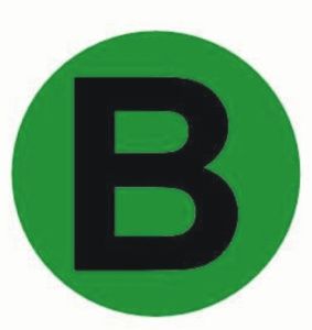 Наклейка "B" (d20) EKF PROxima an-2-9-1