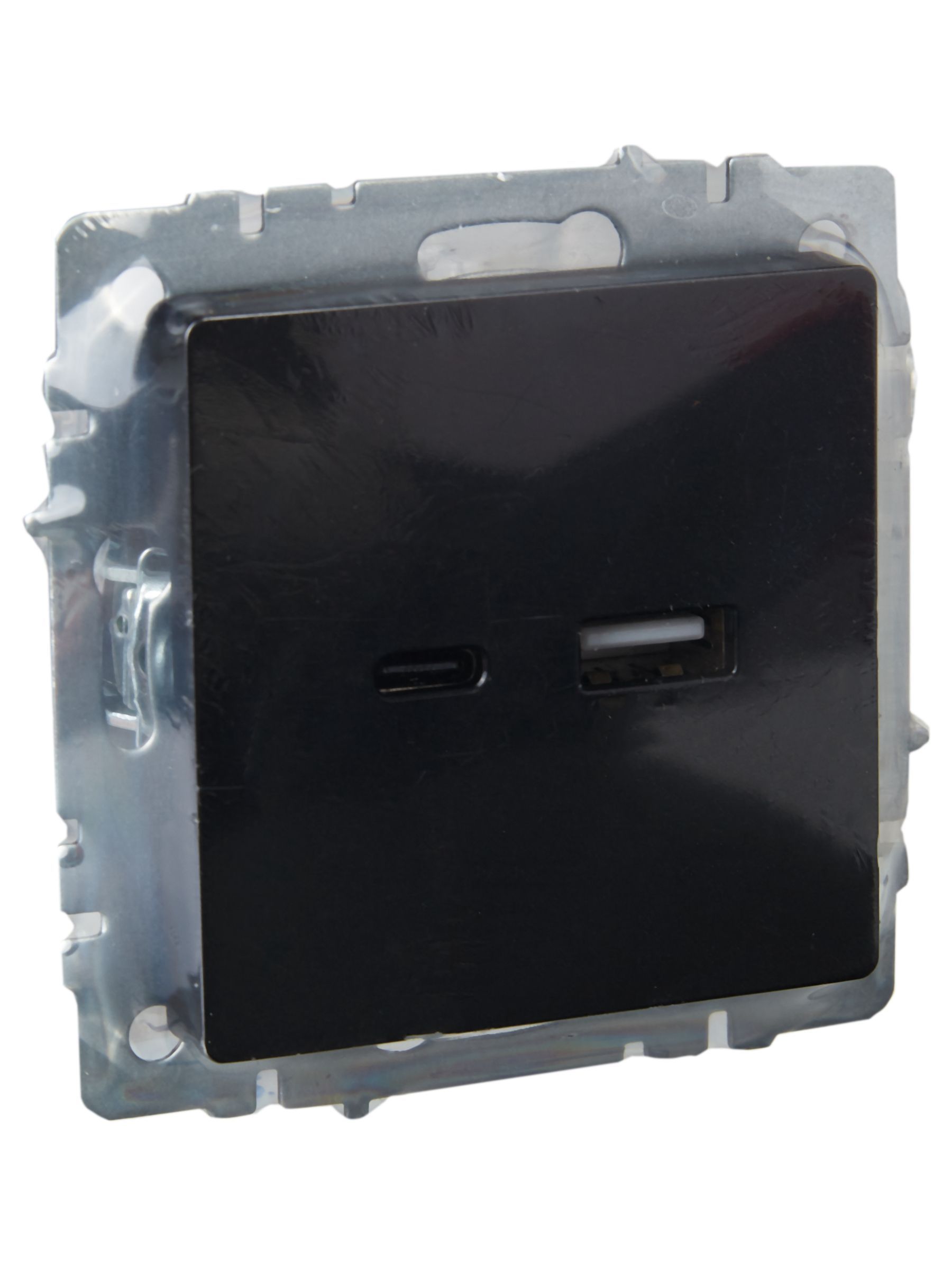 BRITE Розетка USB A+C 18Вт РЮ11-1-БрЧ черный IEK - Фото 6